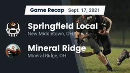 Recap: Springfield Local  vs. Mineral Ridge  2021