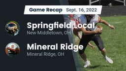 Recap: Springfield Local  vs. Mineral Ridge  2022