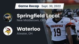 Recap: Springfield Local  vs. Waterloo  2022