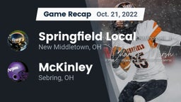Recap: Springfield Local  vs. McKinley  2022