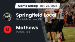 Recap: Springfield Local  vs. Mathews  2022