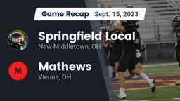 Recap: Springfield Local  vs. Mathews  2023