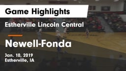 Estherville Lincoln Central  vs Newell-Fonda  Game Highlights - Jan. 10, 2019