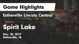 Estherville Lincoln Central  vs Spirit Lake  Game Highlights - Dec. 20, 2019