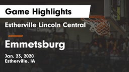 Estherville Lincoln Central  vs Emmetsburg  Game Highlights - Jan. 23, 2020