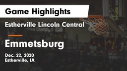 Estherville Lincoln Central  vs Emmetsburg  Game Highlights - Dec. 22, 2020