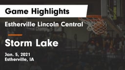 Estherville Lincoln Central  vs Storm Lake  Game Highlights - Jan. 5, 2021