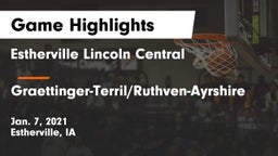 Estherville Lincoln Central  vs Graettinger-Terril/Ruthven-Ayrshire  Game Highlights - Jan. 7, 2021