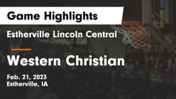 Estherville Lincoln Central  vs Western Christian  Game Highlights - Feb. 21, 2023