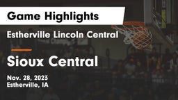 Estherville Lincoln Central  vs Sioux Central  Game Highlights - Nov. 28, 2023