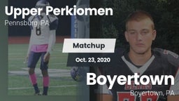 Matchup: Upper Perkiomen vs. Boyertown  2020