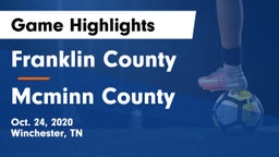 Franklin County  vs Mcminn County  Game Highlights - Oct. 24, 2020