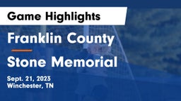Franklin County  vs Stone Memorial Game Highlights - Sept. 21, 2023