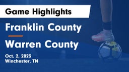 Franklin County  vs Warren County  Game Highlights - Oct. 2, 2023