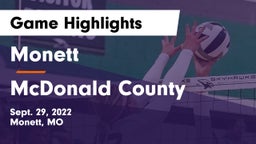Monett  vs McDonald County  Game Highlights - Sept. 29, 2022