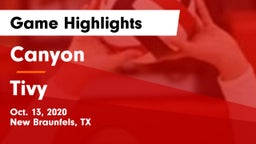 Canyon  vs Tivy  Game Highlights - Oct. 13, 2020