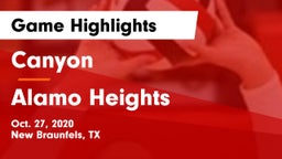 Canyon  vs Alamo Heights  Game Highlights - Oct. 27, 2020