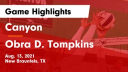 Canyon  vs Obra D. Tompkins  Game Highlights - Aug. 13, 2021