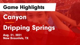 Canyon  vs Dripping Springs  Game Highlights - Aug. 21, 2021
