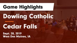 Dowling Catholic  vs Cedar Falls  Game Highlights - Sept. 28, 2019
