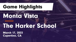 Monta Vista  vs The Harker School Game Highlights - March 17, 2022