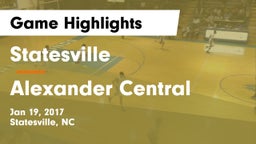 Statesville  vs Alexander Central  Game Highlights - Jan 19, 2017