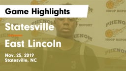 Statesville  vs East Lincoln  Game Highlights - Nov. 25, 2019