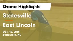 Statesville  vs East Lincoln  Game Highlights - Dec. 10, 2019