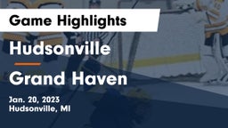 Hudsonville  vs Grand Haven  Game Highlights - Jan. 20, 2023