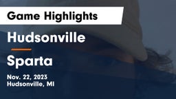Hudsonville  vs Sparta  Game Highlights - Nov. 22, 2023