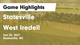 Statesville  vs West Iredell  Game Highlights - Jan 25, 2017