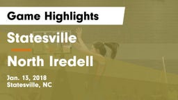 Statesville  vs North Iredell  Game Highlights - Jan. 13, 2018