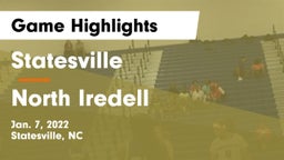 Statesville  vs North Iredell Game Highlights - Jan. 7, 2022
