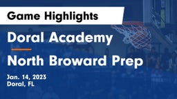 Doral Academy  vs North Broward Prep  Game Highlights - Jan. 14, 2023