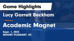 Lucy Garrett Beckham  vs Academic Magnet  Game Highlights - Sept. 1, 2023