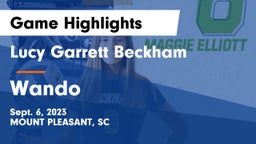 Lucy Garrett Beckham  vs Wando  Game Highlights - Sept. 6, 2023