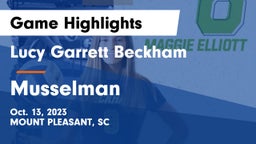 Lucy Garrett Beckham  vs Musselman  Game Highlights - Oct. 13, 2023