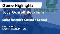 Lucy Garrett Beckham  vs Saint Joseph's Catholic School Game Highlights - Oct. 13, 2023