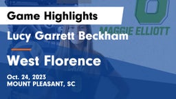 Lucy Garrett Beckham  vs West Florence  Game Highlights - Oct. 24, 2023