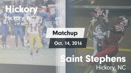 Matchup: Hickory  vs. Saint Stephens  2016