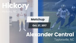 Matchup: Hickory  vs. Alexander Central  2017