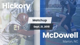 Matchup: Hickory  vs. McDowell   2018