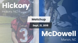 Matchup: Hickory  vs. McDowell   2018