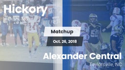 Matchup: Hickory  vs. Alexander Central  2018