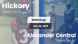 Matchup: Hickory  vs. Alexander Central  2018