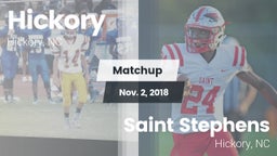 Matchup: Hickory  vs. Saint Stephens  2018