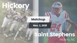 Matchup: Hickory  vs. Saint Stephens  2018