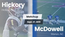 Matchup: Hickory  vs. McDowell   2019
