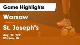 Warsaw  vs St. Joseph's  Game Highlights - Aug. 20, 2021