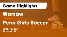 Warsaw  vs Penn  Girls Soccer Game Highlights - Sept. 16, 2021